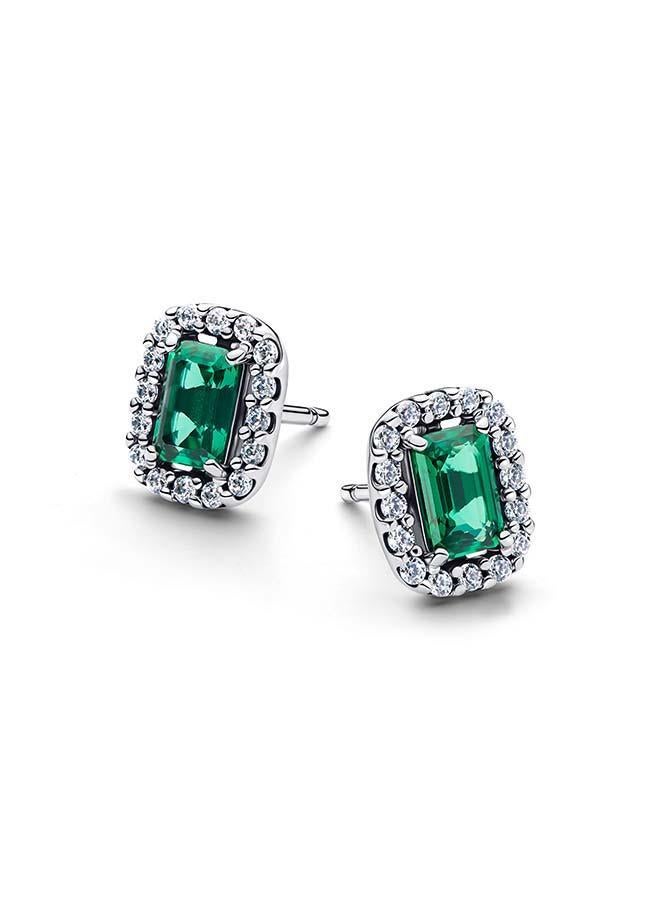 PANDORA Sparkling Rectangular Stud Earrings - Image 2